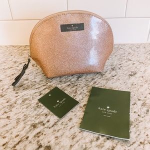 Kate Spade Rose Gold Glitter Pouch//Clutch